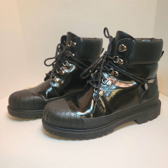 Timberland Waterproof Boots Heritage Rubber Toe Black Women Size 7.5 Mens 5.5 - Picture 1 of 9